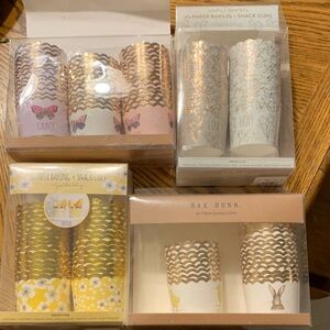 Rae Dunn Gold and White Baking Cups Collection